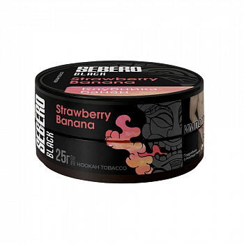 Табак Sebero Black, 25гр "Strawberry-Banana / Клубника банан"