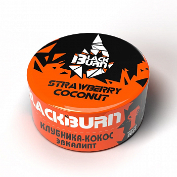 Табак Burn Black, 25гр "Strawberry Coconut / Клубника с кокосом и эвкалиптом"